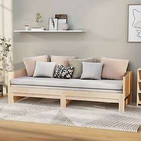 vidaXL Utdragbar dagbädd massiv furu 2x(90x190) cm 820262