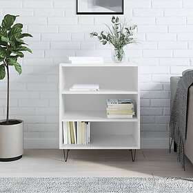 vidaXL Förvaringshylla vit högglans 57x35x70 cm konstruerat trä 827134