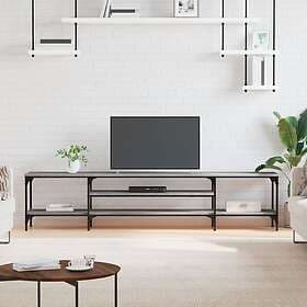 vidaXL TV Stand grå sonoma 201x35x45 cm konstruerat trä & järn 831816