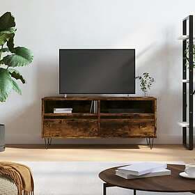 vidaXL TV Stand smoked oak 100x34.5x44.5 cm constructed wood 831241