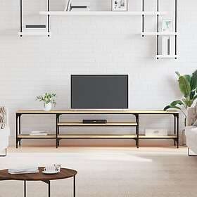 vidaXL TV Stand sonoma-ek 201x35x45 cm konstruerat trä & järn 831814