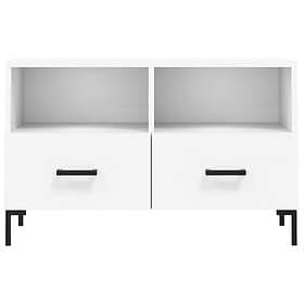 vidaXL TV Stand vit 80x36x50 cm konstruerat trä 828972