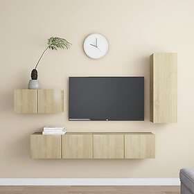 vidaXL TV Stand 4 Piece Sonoma Oak Chipboard 3078993