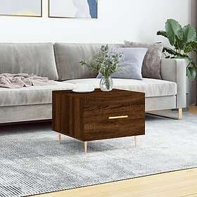 vidaXL Soffbord brun ek 50x50x40 cm konstruerat trä 829378