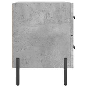 vidaXL Sängbord 2 st betonggrå 40x35x47.5 cm konstruerat trä 827333