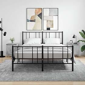 vidaXL Sängbord 2 st betonggrå 40x30x50 cm konstruerat trä 826837