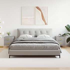vidaXL Sängbord 2 st betonggrå 40x35x47.5 cm konstruerat trä 827285
