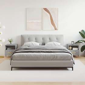 vidaXL Sängbord 2 st betonggrå 40x35x47.5 cm konstruerat trä 827397