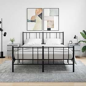 vidaXL Sängbord 2 st betonggrå 40x35x50 cm konstruerat trä 826885