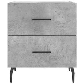 vidaXL Sängbord 2 st betonggrå 40x35x47.5 cm konstruerat trä 827349