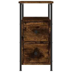 vidaXL Nightstand Smoke Brown Oak 30x60x60cm Constructed Wood 826068