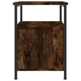 vidaXL Sängbord 2 st rökfärgad ek 34x35.5x50 cm konstruerat trä 826018