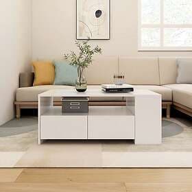 vidaXL Coffee Table White 102x55x42cm Constructed Wood 810917
