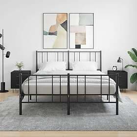 vidaXL Sängbord 2 st svart 40x35x47.5 cm konstruerat trä 827295
