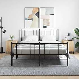vidaXL Sängbord 2 st sonoma-ek 40x40x50 cm konstruerat trä 827587