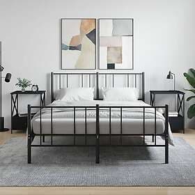 vidaXL Sängbord 2 st svart 50x41x65 cm konstruerat trä 826084
