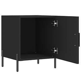 vidaXL Sängbord 2 st svart 40x40x50 cm konstruerat trä 827583