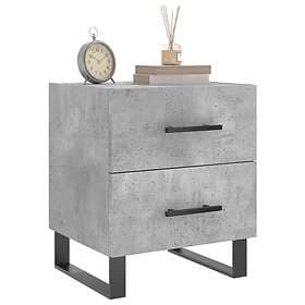vidaXL Sängbord betonggrå 40x35x47.5 cm konstruerat trä 827364