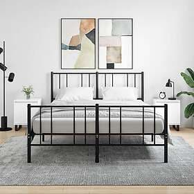 vidaXL Nightstand White High Gloss 40x30x50cm Constructed Wood 826849