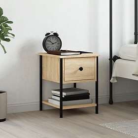 vidaXL Sängbord sonoma-ek 34x35.5x45 cm konstruerat trä 825855