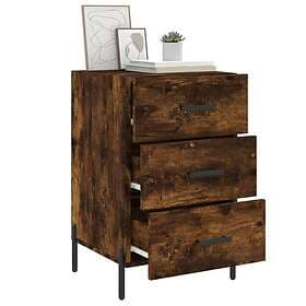 vidaXL Nightstand Smoke Brown Oak 40x40x66cm Constructed Wood 827673