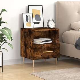 vidaXL Nightstand Smoke Brown Oak 40x35x47.5cm Constructed Wood 827414