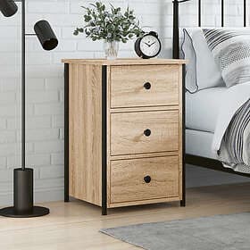 vidaXL Sängbord sonoma-ek 40x36x60 cm konstruerat trä 825995