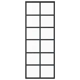 vidaXL Sliding Door ESG-glass och aluminium 76x205 cm svart 151017