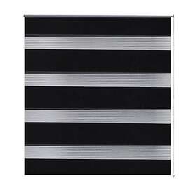 vidaXL Rullgardin randig svart 70 x 120 cm transparent 240196