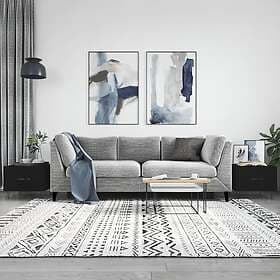 vidaXL Soffbord 2 st svart 50x50x40 cm konstruerat trä 829383