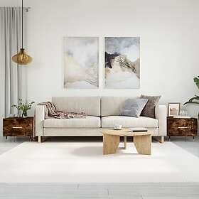 vidaXL Soffbord 2 st rökfärgad ek 50x50x40 cm konstruerat trä 829359