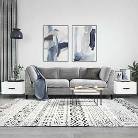 vidaXL Soffbord 2 st vit högglans 50x50x40 cm konstruerat trä 829385