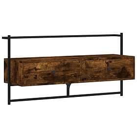 vidaXL Väggmonterad TV Stand rökfärgad ek 100.5x30x51cm konstruerat trä 833460