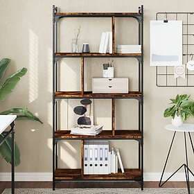 vidaXL Bokhylla 5 hyllplan rökfärgad ek 76x32x158 cm konstruerat trä 833942