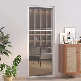 vidaXL Internal Door 83x201.5 cm vit ESG-glass och aluminium 350585