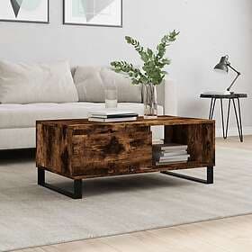 vidaXL Soffbord rökfärgad ek 90x50x36.5 cm konstruerat trä 830577