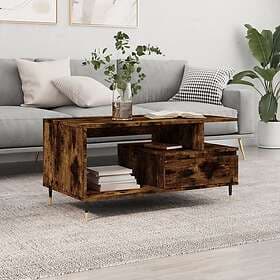 vidaXL Soffbord rökfärgad ek 90x49x45 cm konstruerat trä 831017