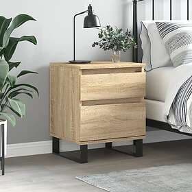 vidaXL Sängbord sonoma-ek 40x35x50 cm konstruerat trä 830690