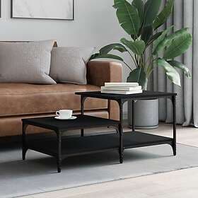 vidaXL Soffbord svart 100x50.5x45 cm konstruerat trä 835379