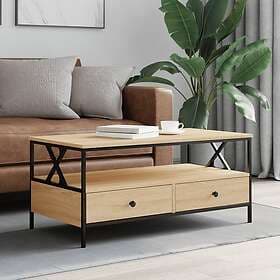 vidaXL Soffbord sonoma-ek 100x51x45 cm konstruerat trä 835300