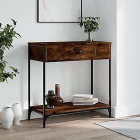 vidaXL Avlastningsbord rökfärgad ek 75x34.5x75 cm konstruerat trä 834167