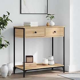 vidaXL Avlastningsbord sonoma-ek 75x34.5x75 cm konstruerat trä 834176