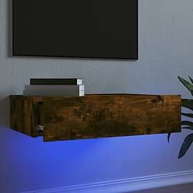 vidaXL TV Stand with LED lighting smoked oak 60x35x15.5 cm