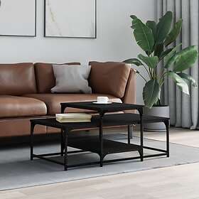 vidaXL Soffbord svart 102x60x45 cm konstruerat trä 835314