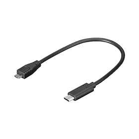 Goobay USB typ C-adapter mikro-USB typ B till 24 pin USB-C 20 cm