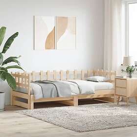vidaXL 840388 Extendable Bed 2x(90x200)cm Solid Pine