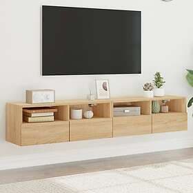 vidaXL Wall-mounted TV Stand 2 pcs sonoma oak 80x30x30 cm engineered wood 836873