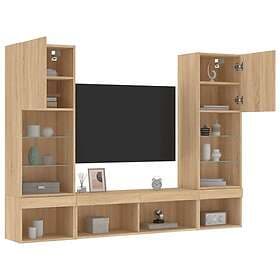 vidaXL TV Stand 5 parts sonoma oak engineered wood 3216692