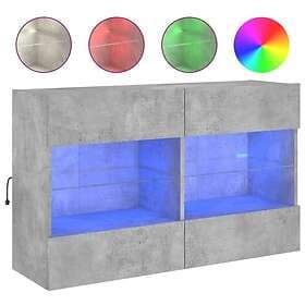 vidaXL Väggmonterad TV Stand LED betonggrå 98.5x30x60.5 cm 837109