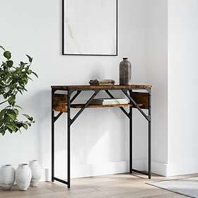 vidaXL Avlastningsbord med hylla rökfärgad ek 75x30x75 cm 837799